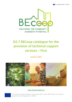 BECoop technical reports and factsheets for (bio)energy community stakeholders