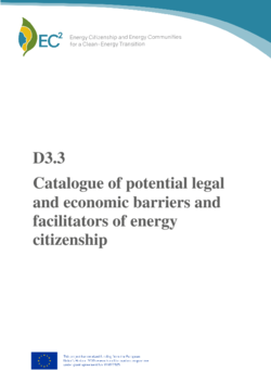 Catalogue of potential legal and economic barriers and facilitators of energy citizenship