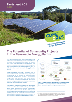 COME RES - Factsheet 1 - The Potential of Community Projects in the Renewable Energy Sector